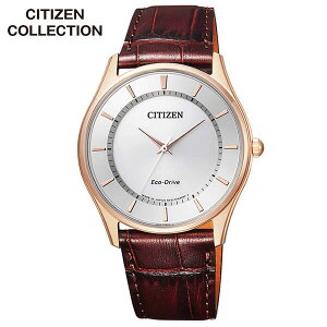 【お取り寄せ】CITIZEN シチズン CITIZEN COLLECTION シチズンコレクション BJ6482-04A 国内正規品 メンズ 腕時計 ウォッチ レザー 革ベルト ソーラー アナログ 茶 ブラウン 金 ピンクゴールド 時計 誕