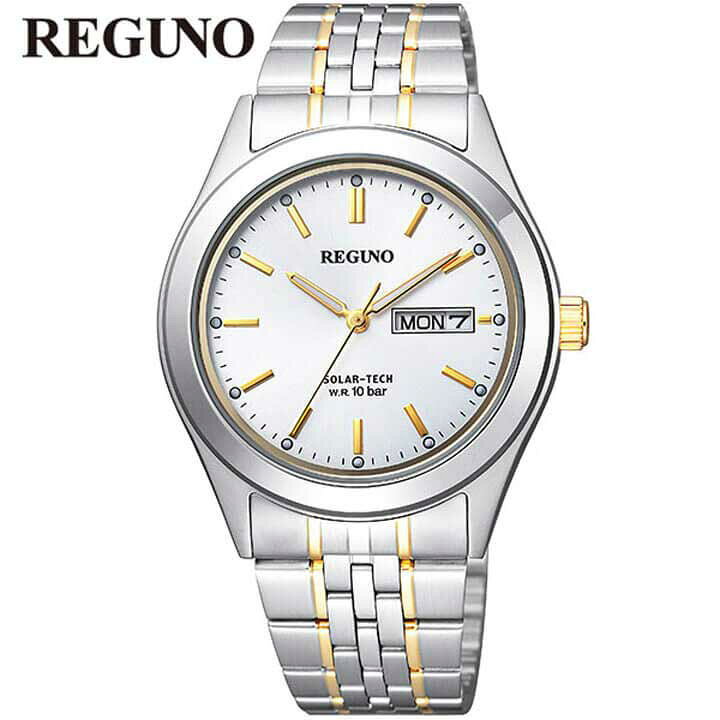 楽天市場 シチズン レグノ 腕時計 メンズ ソーラー Km1 113 13 Citizen Reguno 国内正規品 ソーラーテック メタルバンド 10気圧防水 日付カレンダー ビジネス 金 ゴールド 銀 シルバー 中学生 高校生 誕生日プレゼント 男性 彼氏 旦那 夫 友達 ギフト 加藤時計店 G