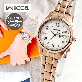 【お取り寄せ】シチズン ウィッカ 時計 ソーラー 腕時計 レディース ピンクゴールド メタル KH3-568-11 CITIZEN wicca 国内正規品 女子 中学生 高校生 誕生日プレゼント 女性 彼女 友達 ギフト