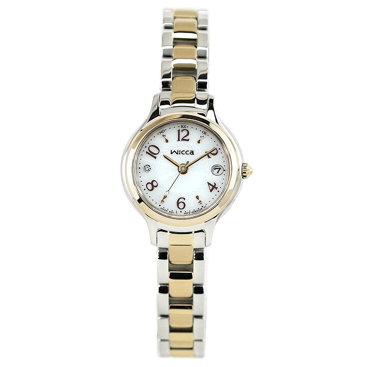 楽天市場】シチズン ウィッカ ソーラーテック電波 アナログ メタル 金  