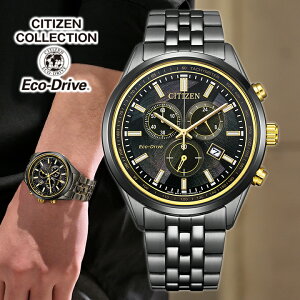 �V�`�Y�� �R���N�V���� LIGHT in BLACK Eco-Drive 50th Anniversary Edition ���胂�f�� AT2576-68E �G�R�E�h���C�u �A�i���O ���^�� �X�e�����X �u���b�N �S�[���h �������K�i �����Y CITIZEN COLLECTION �r���v