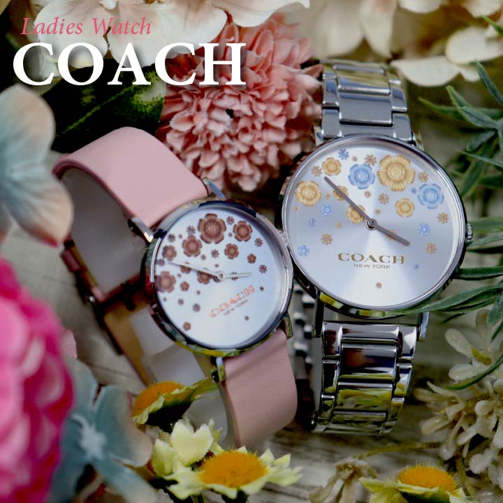 いたします COACH ピンク フラワー 花の通販 by soga's shop｜コーチならラクマ - COACH コーチ 腕時計 フラワーモ