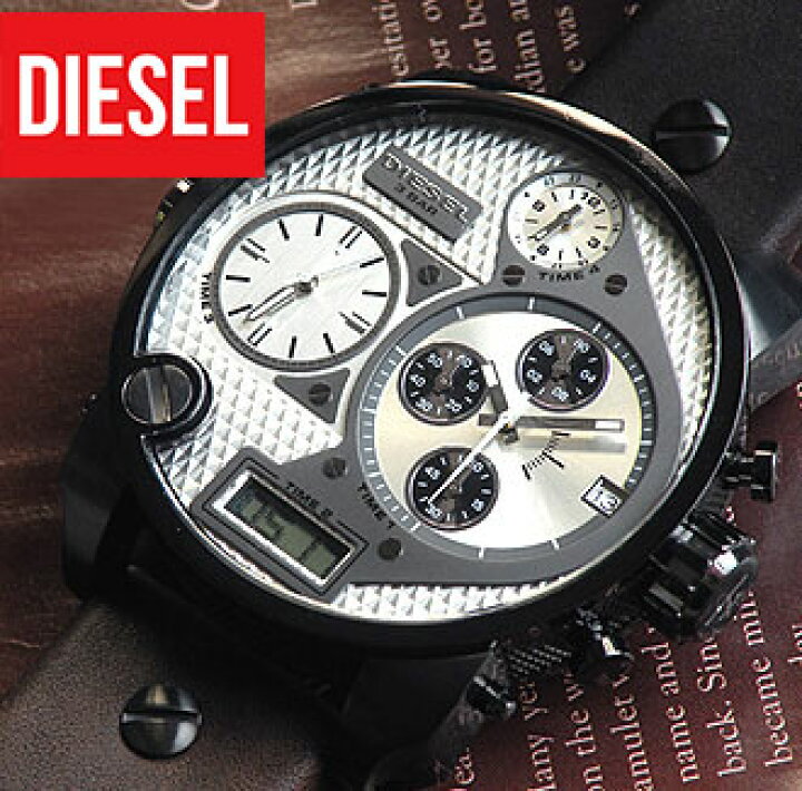 楽天市場】ディーゼル 時計 DIESEL DZ7126シルバー/茶レザー 超特大 