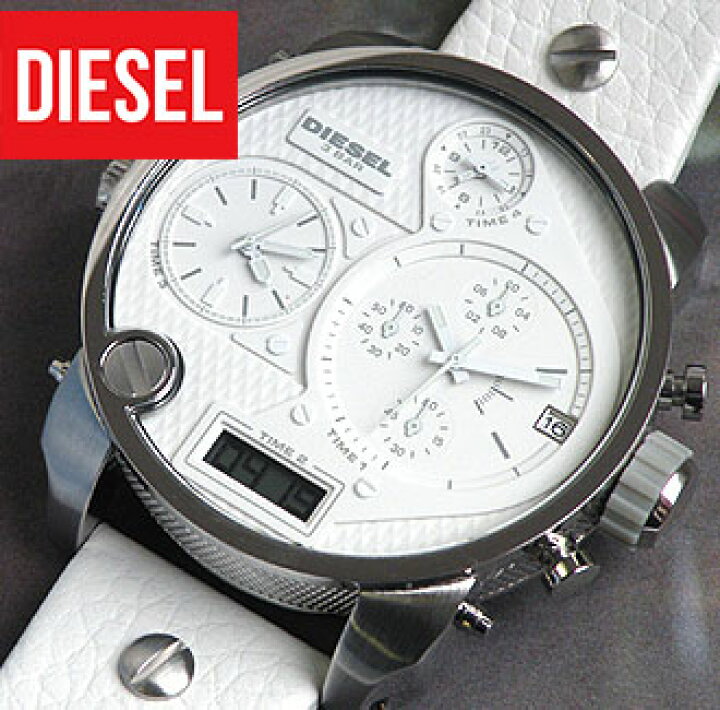 楽天市場】ディーゼル 時計 DIESEL DZ7194ホワイト×シルバー 