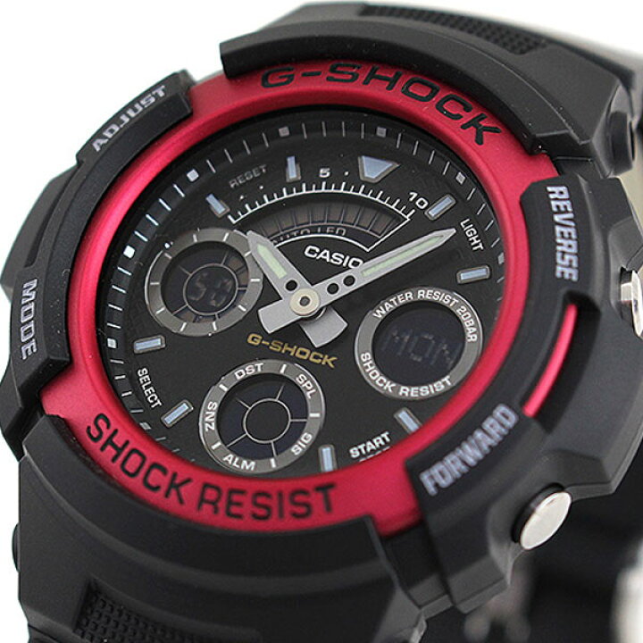 楽天市場】CASIO カシオ G-SHOCK Gショック アナログ 赤 レッド 黒 