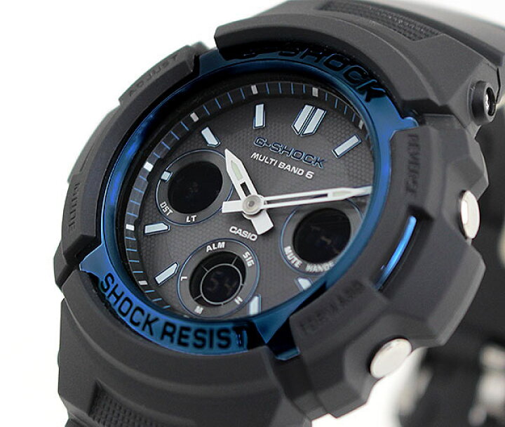 楽天市場 G Shock 電波 ソーラー アナログ 防水 時計 Casio カシオ ジーショック Gショック スポーツ タフソーラー電波 腕時計 メンズ Awg M100a 1a ブルー 青 ブラック 黒 誕生日プレゼント 男性 彼氏 旦那 夫 友達 ギフト 加藤時計店 Gショック楽天市場店