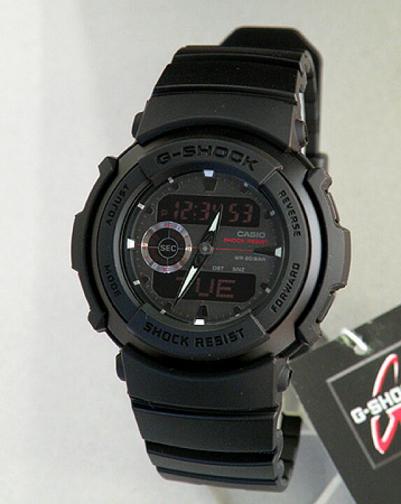 楽天市場】CASIOカシオG-SHOCK G-300ML-1A海外モデル MAT BLACK RED 