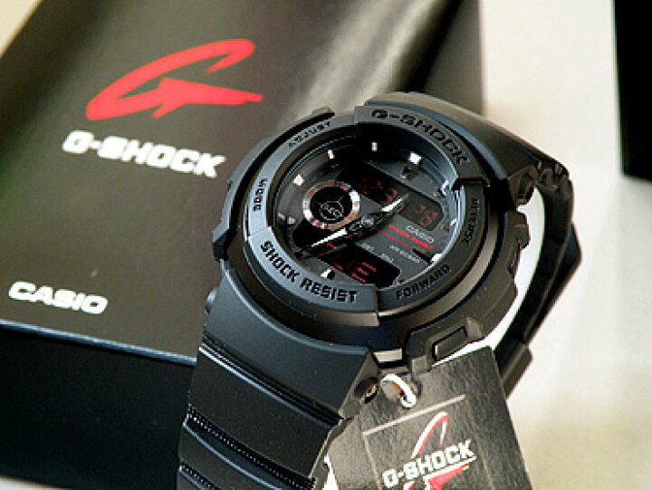 楽天市場】CASIOカシオG-SHOCK G-300ML-1A海外モデル MAT BLACK RED 
