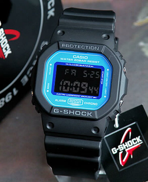 楽天市場】カシオCASIOG-SHOCK DW-5600SN-1 ブルー×ブック Breezy 