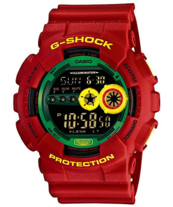 楽天市場】カシオCASIOG-SHOCK GD-100RF-4JFラスタカラー Rastafarian 