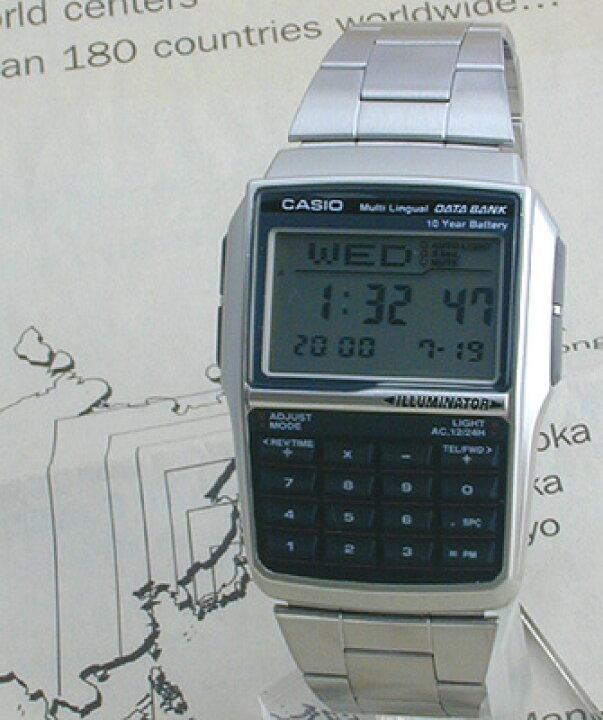 楽天市場】電池寿命10年のCASIOカシオ 腕時計 時計 データバンク 
