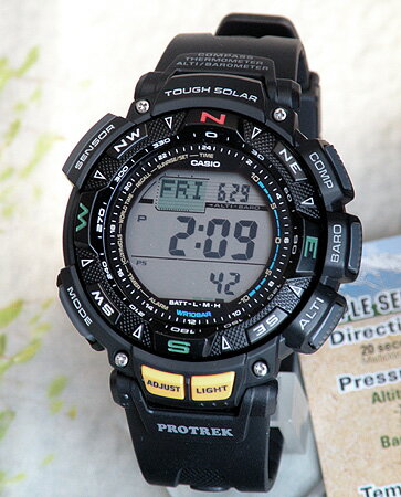 楽天市場 カシオ 腕時計 時計casioプロトレック Protrek Prg 240 1海外モデル 方位 気圧 高度計測可能 タフソーラー ウレタン バンド 加藤時計店 Gショック楽天市場店