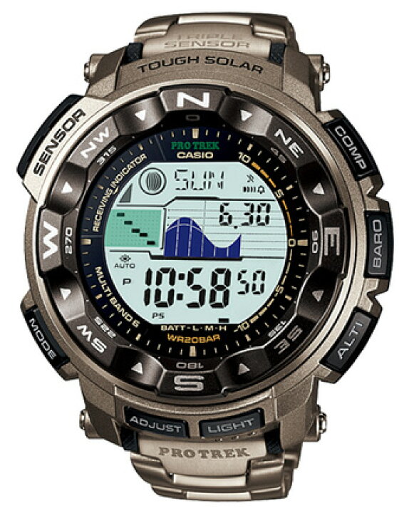 楽天市場】カシオ 腕時計 時計CASIOプロトレック【PROTREK】PRW-2500T-7JF タフ ソーラー 電波時計 20気圧防水/気圧傾向表示機能搭載 トリプルセンサー機能搭載 チタンバンド/タイドグラフ : 加藤時計店 Gショック楽天市場店 楽天市場】カシオ 腕時計 時計CASIOプロトレック【PROTREK】PRW-2500T-7JF タフ ソーラー 電波時計 20気圧防水/気圧傾向表示機能搭載 トリプルセンサー機能搭載 チタンバンド/タイドグラフ : 加藤時計店 Gショック楽天市場店