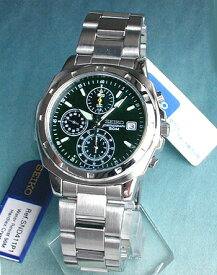 SEIKO セイコー 逆輸入 メンズ 腕時計 時計 薄型クロノグラフ SND411P1 正規海外モデル モスグリーン 日本製ムーブメント 誕生日プレゼント 男性 彼氏 旦那 夫 友達 ギフト