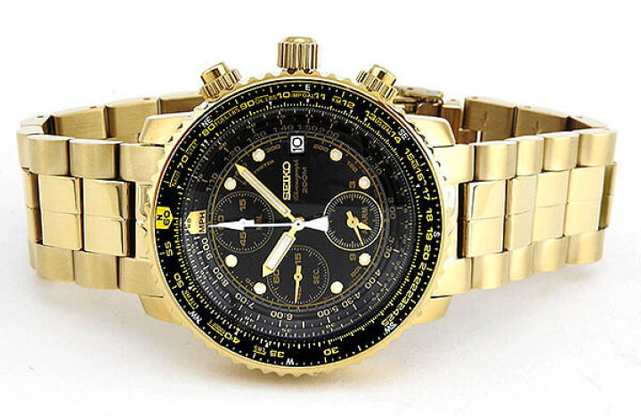 楽天市場】SEIKO セイコー 逆輸入 パイロットアラームクロノグラフ 