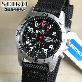 【お取り寄せ】SEIKO セイコー 逆輸入 ミリタリークロノグラフ メンズ 腕時計 SND399P1 正規海外モデル ナイロンベルト 日本製ムーブメント 誕生日プレゼント 男性 彼氏 旦那 夫 友達 ギフト