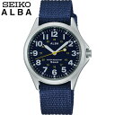 【お取り寄せ】SEIKO セイコー ALBA アルバ AQPK402 国内正規品 メンズ 腕時計 ウォッチ ナイロン バンド クオーツ アナログ 青 ネイビー 息子 男子 誕生日プレゼント 男性 彼氏 旦那 夫 社会人 友達 ギフト