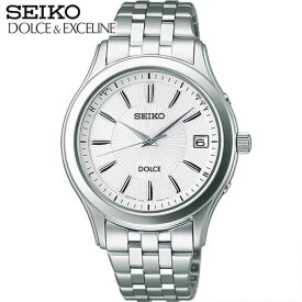 【お取り寄せ】セイコー ドルチェ&エクセリーヌ 腕時計 SEIKO DOLCE & EXCELINE メンズ ソーラー電波 SADZ123 国内正規品 ウォッチ メタル バンド 白 ホワイト シルバー 誕生日プレゼント 男性 父の日 プレゼント 実用 男性 プレゼント 彼氏 旦那 夫 友達 ギフト 見やすい