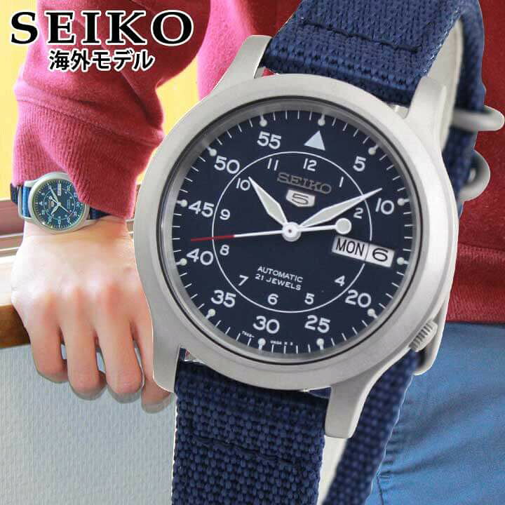 楽天市場】SEIKO 5 セイコー ファイブ SNK807K2 アナログ 青 ネイビー 