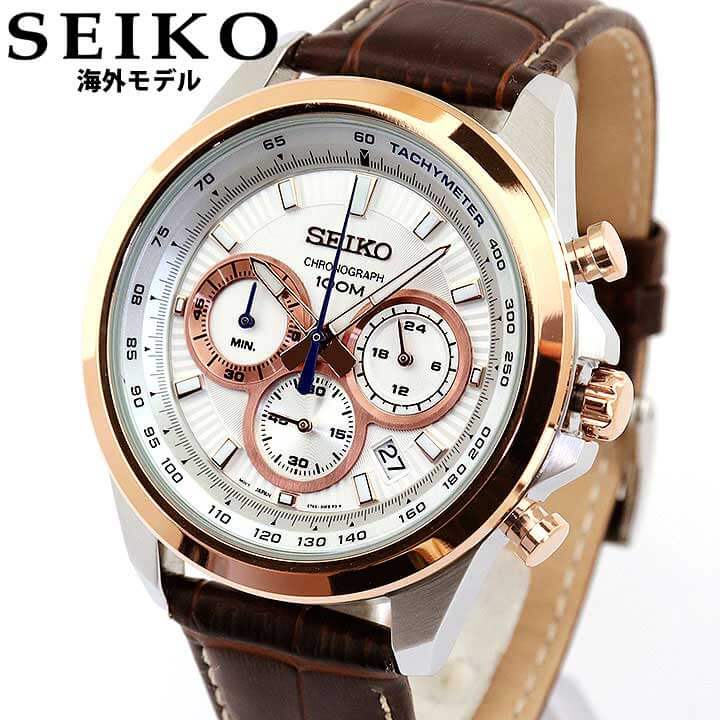 楽天市場】SEIKO セイコー 海外SEIKO メンズ 腕時計 革ベルト レザー 