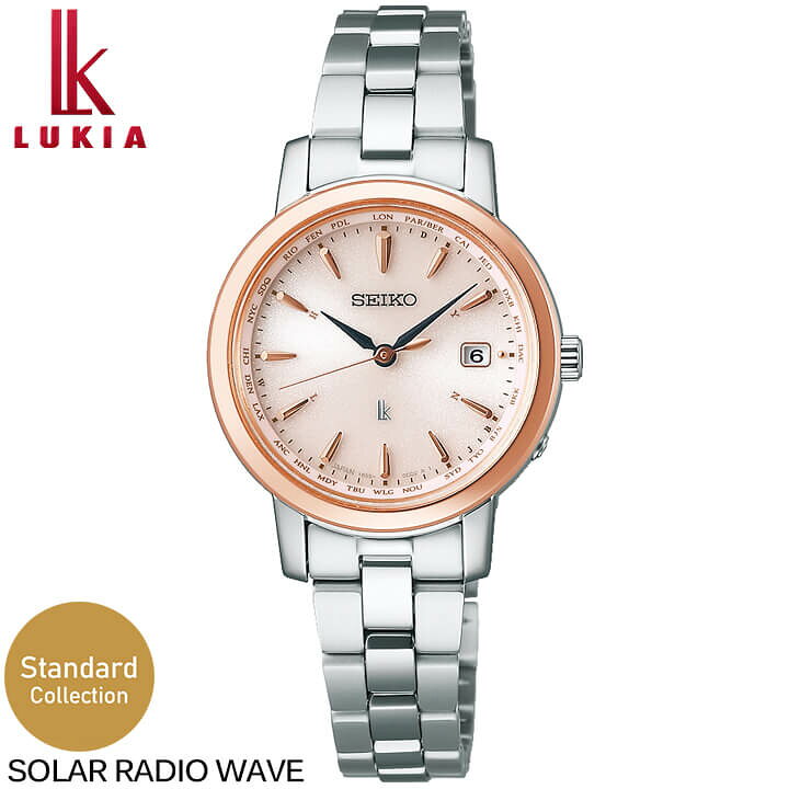楽天市場 セイコー ルキア Seiko Lukia Standard Collection Ssvv074 ソーラー 電波時計 腕時計 カレンダー アナログ メタル ピンク 銀 シルバー レディース カジュアル おしゃれ かわいい 誕生日プレゼント 女性 彼女 友達 娘 ギフト 加藤時計店 Gショック楽天市場店