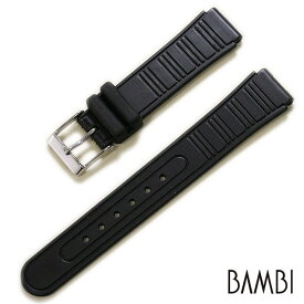 バンビ B-X ウレタン ブラック 16mm 時計ベルト BGB094AN 時計 ベルト 腕時計ベルト バンド 時計バンド