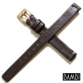 バンビ ブラウンシリーズ カーフ 時計ベルト レディース BCA038 8mm 10mm 12mm 時計 ベルト 腕時計ベルト バンド 時計バンド