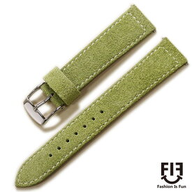 FIF スウェード カーフ 牛革 本革 ワンタッチバネ棒付 時計ベルト 16mm 18mm 20mm 時計 ベルト 時計バンド 工具付き