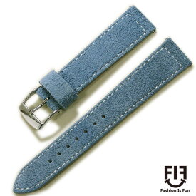 FIF スウェード カーフ 牛革 本革 ワンタッチバネ棒付 時計ベルト 16mm 18mm 20mm 時計 ベルト 時計バンド 工具付き