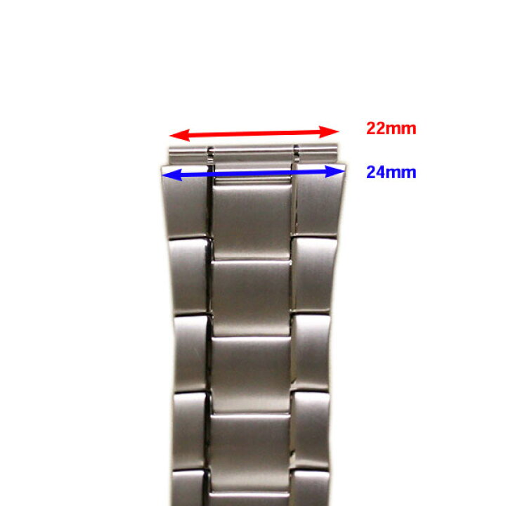 楽天市場】時計ベルト 22mm 24mm BAMBI バンビ オスカー チタン 金属 
