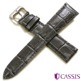 時計ベルト 時計バンド 交換ベルト 替えベルト 18mm 19mm 20mm 本革 牛革 型押し CASSIS カシス Vシェイプ 手首が細い方向け ショート 短め UV443008 メンズ レディース 送料無料