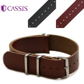 NATOベルト 18mm 20mm 22mm CASSIS カシス NATO オイルレザー カーフ 牛革 本革 時計ベルト 替えベルト 189602S