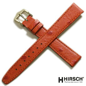 時計ベルト 8mm 9mm 10mm 11mm 12mm 13mm 14mm 16mm 17mm 18mm HIRSCH ヒルシュ オストリッチグレイン 型押し ショートサイズ 時計 ベルト 時計バンド 送料無料