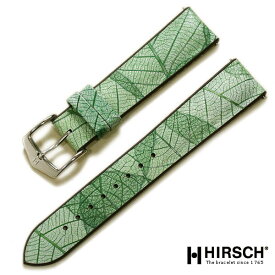 時計ベルト 18mm 20mm 22mm HIRSCH ヒルシュ リーフ 葉っぱ パフォーマンスコレクション 撥水 時計バンド SDGs 送料無料