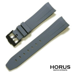 【在庫限り】ロレックス オメガ ムーンウォッチ 対応 グレー ラバーベルト ホルスストラップ ラバーベルト 時計ベルト サブマリーナ デイトナ GMTマスター