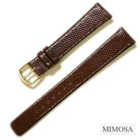 時計ベルト 10mm 11mm 12mm 13mm 14mm 16mm 17mm 18mm 19mm 20mm MIMOSA ミモザ リザード LT トカゲ 本革 ロング アンティーク 時計 ベルト 替えベルト 送料無料