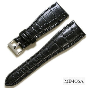 ガガミラノ 対応 ミモザ 型押し 牛革 本革 SG 時計ベルト ブラック 時計 ベルト 替えベルト 送料無料