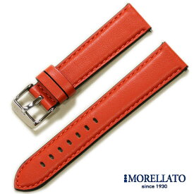 時計ベルト 18mm 20mm 22mm 24mm MORELLATO モレラート クロケット カーフ 牛革 本革 ワンタッチバネ棒付 時計 ベルト 替えベルト X5123C03 送料無料