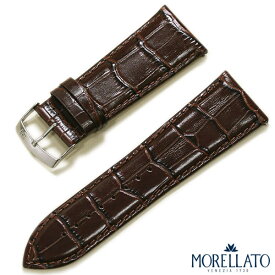 時計ベルト 24mm 26mm 28mm 30mm MORELLATO モレラート エクストラ 型押し 時計 ベルト 時計バンド ワイド ワンタッチバネ棒付 X5201656 送料無料