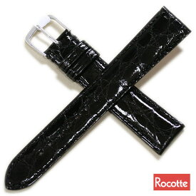 時計ベルト 8mm 9mm 10mm 11mm 12mm 13mm 14mm 16mm 17mm 18mm 19mm 20mm Rocotte ロコッテ ケイマン クロコ ワニ革 本革 日本製 交換 時計 ベルト 替えベルト