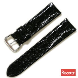 時計ベルト 21mm 22mm 24mm Rocotte ロコッテ アイランドカイマン クロコダイル ワニ革 本革 ワイド 抗菌 防臭 時計 ベルト 替えベルト 送料無料
