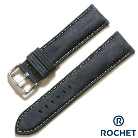 時計ベルト 20mm 22mm ROCHET ロシェ ムスタング ヌバック ヤングブル 牛革 本革 時計 ベルト 替えベルト グレー ブラック ブラウン ネイビー ベージュ 送料無料