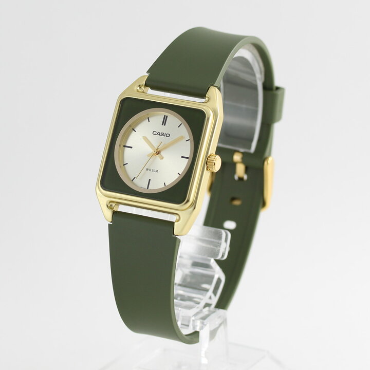 楽天市場】CASIO STANDARD MTP-B170-3E スクエア ゴールド グリーン 
