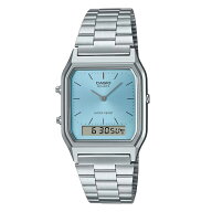 【SSクーポン配布中】CASIO CLASSIC AQ-230A-2A1 アナデジ クオーツ カシオ クラシック　シルバー　ブル…