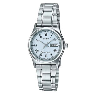 CASIO �J�V�I LTP-V006D-2B �A�i���O �N�I�[�c 3�j�@�V���o�[ ���f�B�[�X�r���v �v���[���g �M�t�g 1�N�ۏ� �������� �y�l�R�|�X�����EBOX�Ȃ��z