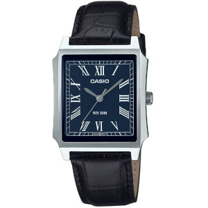 CASIO �J�V�I MTP-B190L-2B �A�i���O �N�I�[�c �N���V�J���f�U�C���@�V���o�[�@�u���b�N�@�@�l�C�r�[�@���U�[�x���g �����Y�r���v �v���[���g �M�t�g 1�N�ۏ� �������� �y�l�R�|�X�����EBOX�Ȃ�