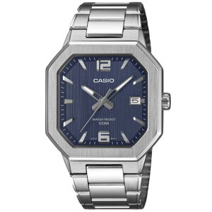 CASIO QUARTZ �J�V�I MTP-B195D-2A �A�i���O �N�I�[�c �l�C�r�[�@���^�� �����Y�r���v �v���[���g �M�t�g 1�N�ۏ� �������� �y�l�R�|�X�����EBOX�Ȃ��z
