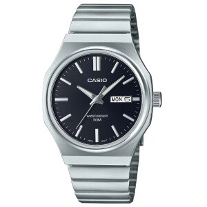 CASIO �J�V�I MTP-E735D-1A �A�i���O �N�I�[�c STANDARD �X�^���_�[�h �V���o�[�@�u���b�N �����Y�r���v �v���[���g �M�t�g 1�N�ۏ� ��������