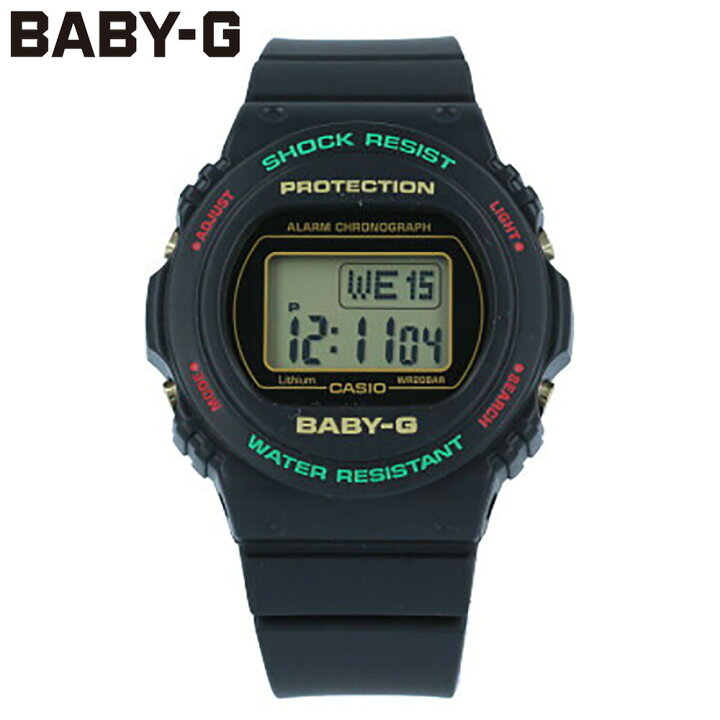 楽天市場 Casio カシオ Baby G ベビージー ベビーg 腕時計 時計 レディース デジタル スティング モデル 復刻 ベーシックモデル 防水 カジュアル アウトドア スポーツ ブラック 黒 マルチカラー Bgd 570th 1 プレゼント ギフト 1年保証 送料無料 時計倉庫tokia