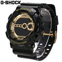 CASIO カシオ G-SHOCK ジーショック Gショック 腕時計 時計 メンズ デジタル 定番 モデル ビッグフェイス 防水 カジュアル アウトドア スポーツ ブラック 黒 ゴールド 金 GD-100GB-1プレゼント ギフト 1年保証 送料無料